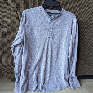 Men's Gray Henley Shirt